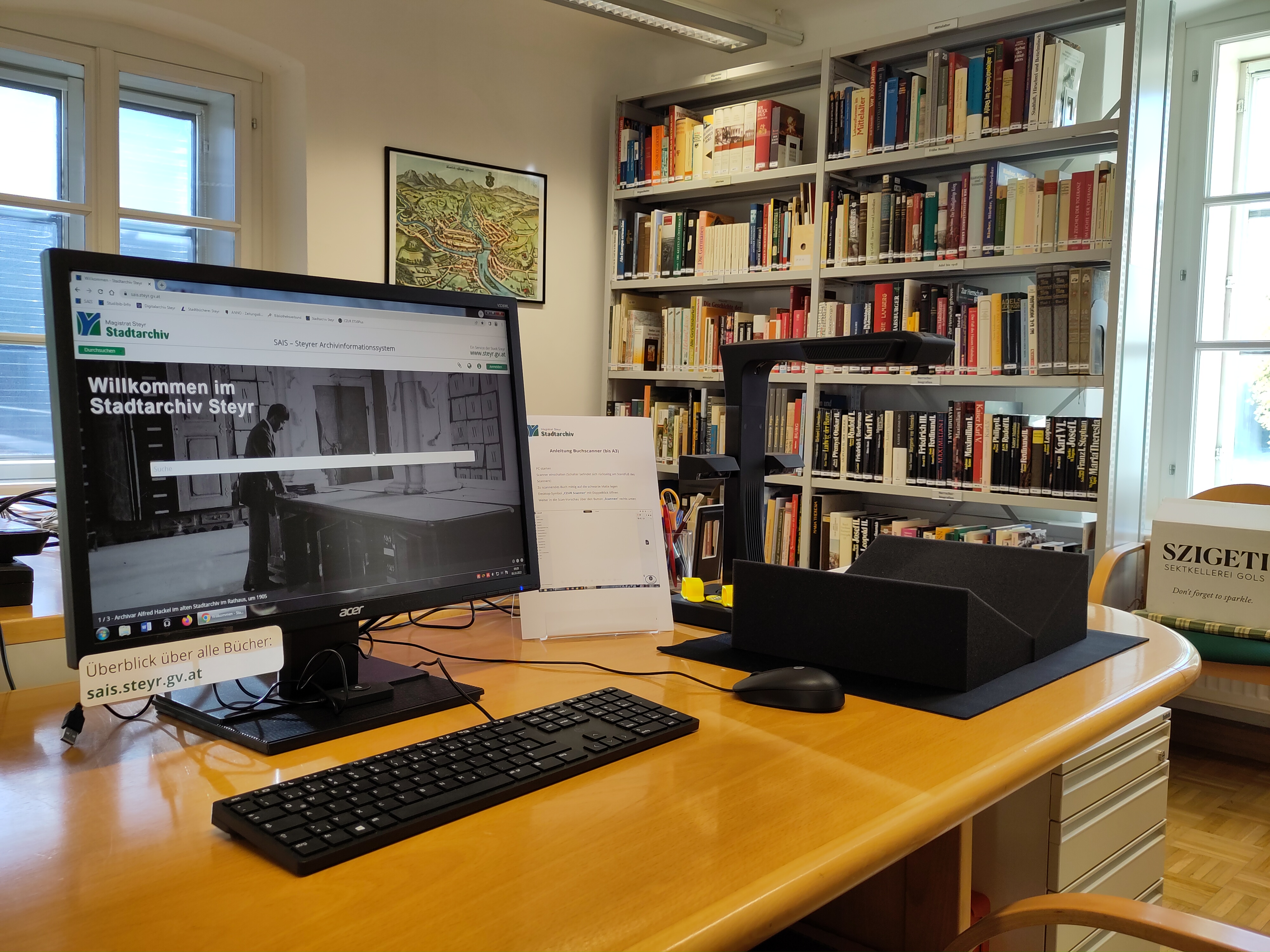 Der Leseraum in der Regionalhistorischen Studienbibliothek.